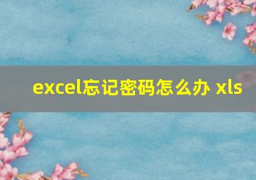 excel忘记密码怎么办 xls